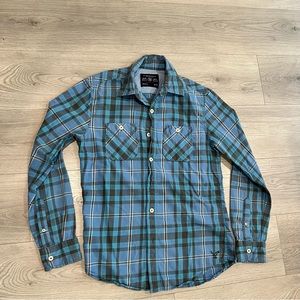 American Eagle Outfitters long sleeve collared plaid button down size XS